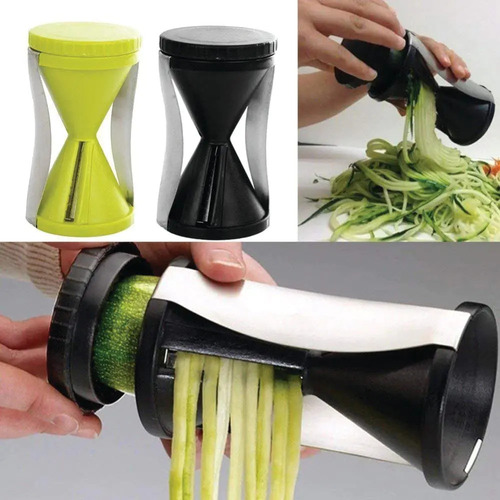 Spiralizer Vegetable Cutter Grater Slicer with Spiral Blades - Multi Color, Acrylonitrile Butadiene Styrene, 10x2x10 cm Dimensions, Stainless Steel Blades