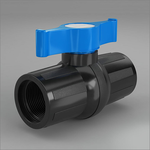 Agriculture Ball Valve - PVC Material, Different Sizes Available, Black Color | Medium Pressure, UV Stabilized for Fluid Transport
