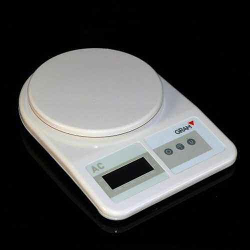 Electronic Kitchen Scale Sf400 - Tempered Glass, 10 Kg Weight Limit | High Precision Strain Gauge Sensor, Auto Zero, Low Battery & Overload Indicators, Compact Design