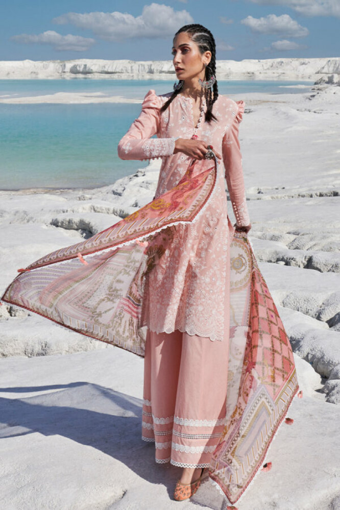 Pink Pakistani Image Lawnkari Printed Suit