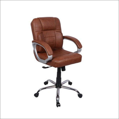 Vitmat Brown Mid Back Office Chair No Assembly Required