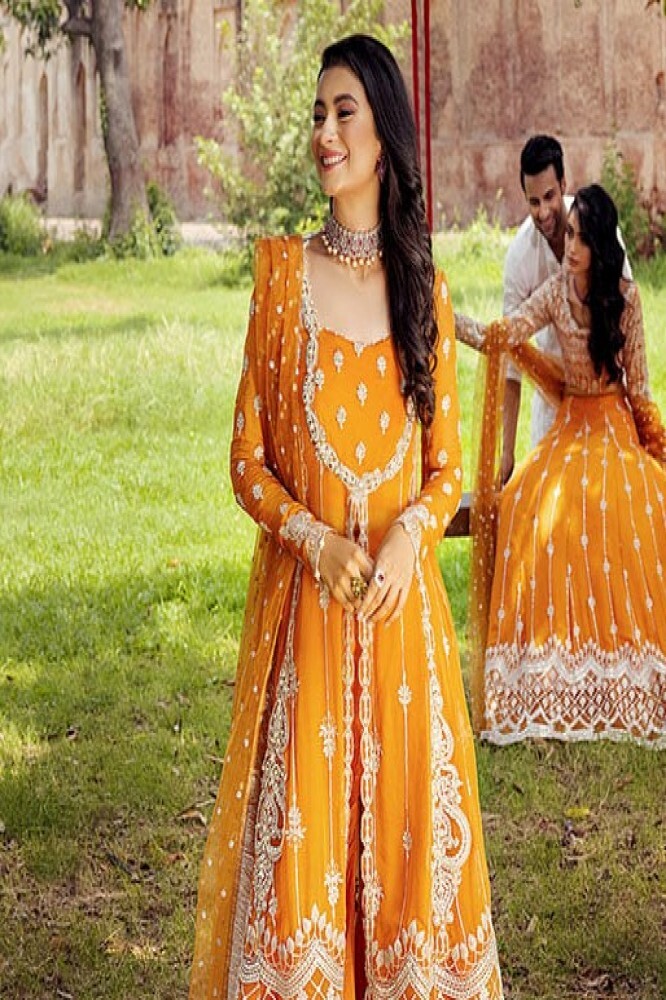 Chiffon Suit - Cotton Silk Undershirt, Hand-embellished Neckline And Motifs | Sequined Net Dupatta, Full Sleeves, Summer Wear