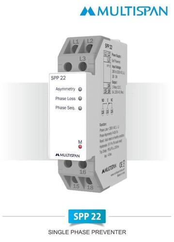 SPP-22 MULTISPAN - Plastic, 90x22.5x67.5 mm, White | 220V Voltage Range, 1 Year Warranty, Ideal for Single Phase Applications