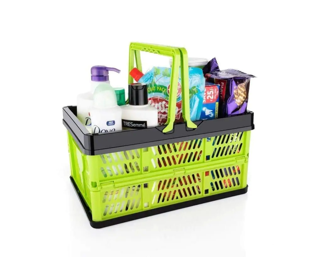 Multi Color Folding Shopping Portable Storage Basket Storage Container