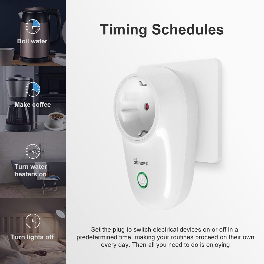 Eu Smart Wifi Socket Wireless Remote Control Plug Compatible With Alexa Control Your Devices From Anywhere Via App Application: Curtain Switch