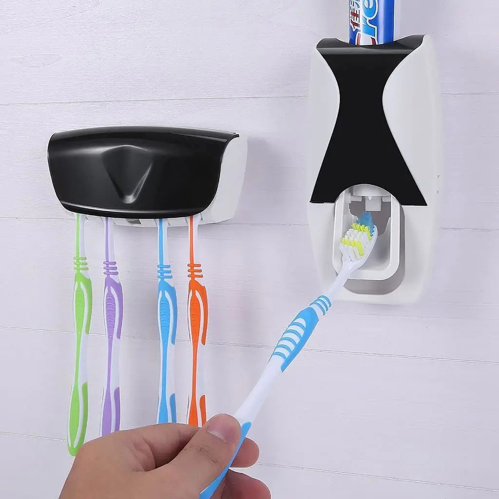Multicolor Toothpaste Dispenser Tooth Brush With Toothbrush