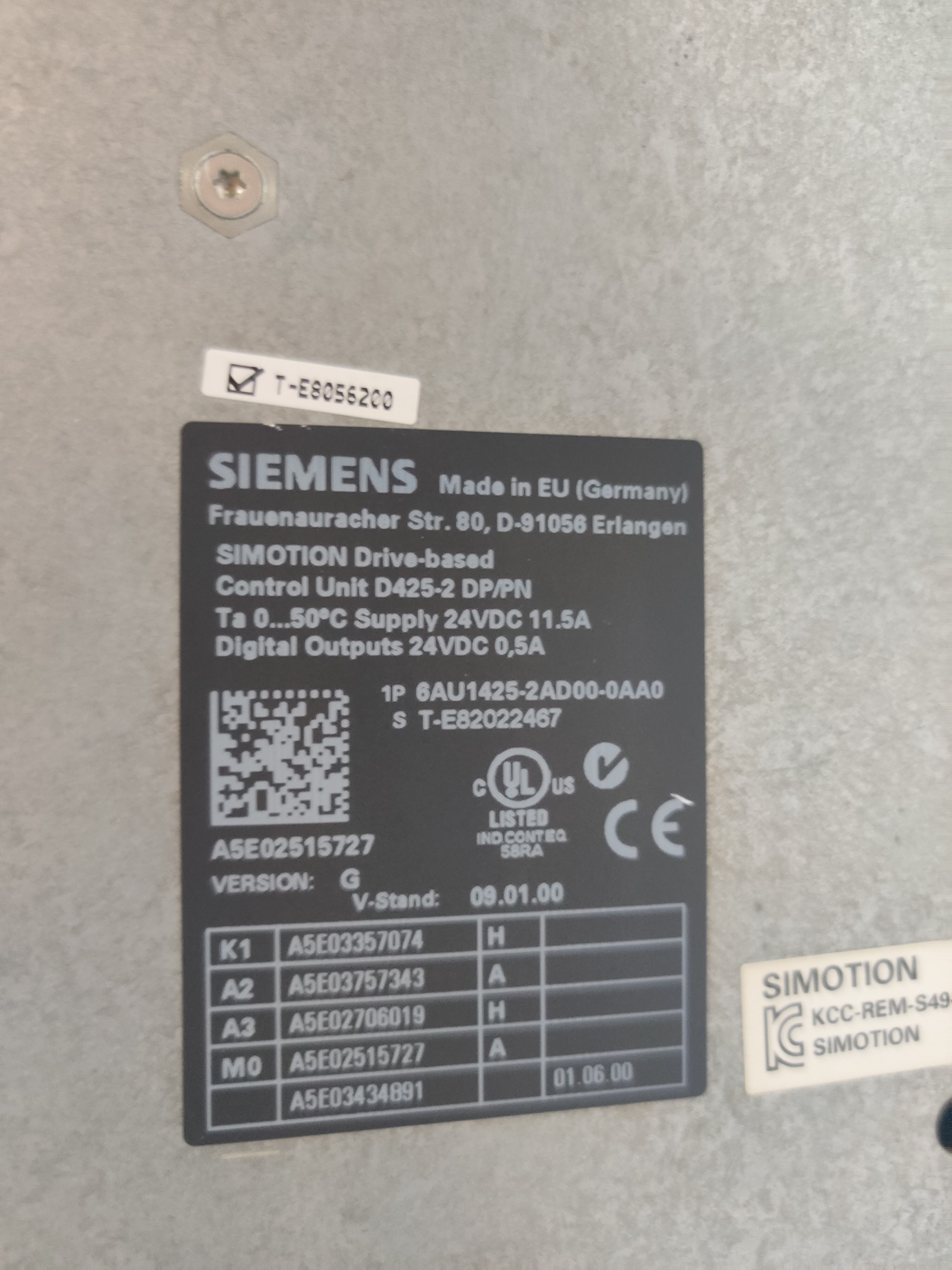 Simens D425-2dp/pn Control Unit