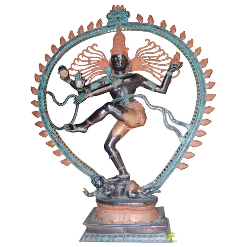 70 इंच ब्रास डांसिंग शिवा नटराज स्टैच्यू ब्रॉन्ज़ फिनिश शिव नटराज आइडल शिव नटराज की मूर्ति भगवान शिव आइडल