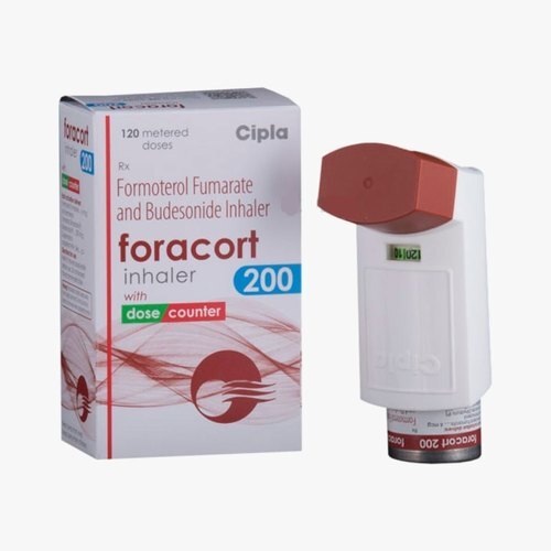 Foracort 200 Inhaler - Formoterol & Budesonide Composition | Anti-Asthma Treatment, Improves Breathing Disorders, 2-Year Shelf Life, Store in Dry & Cool Place