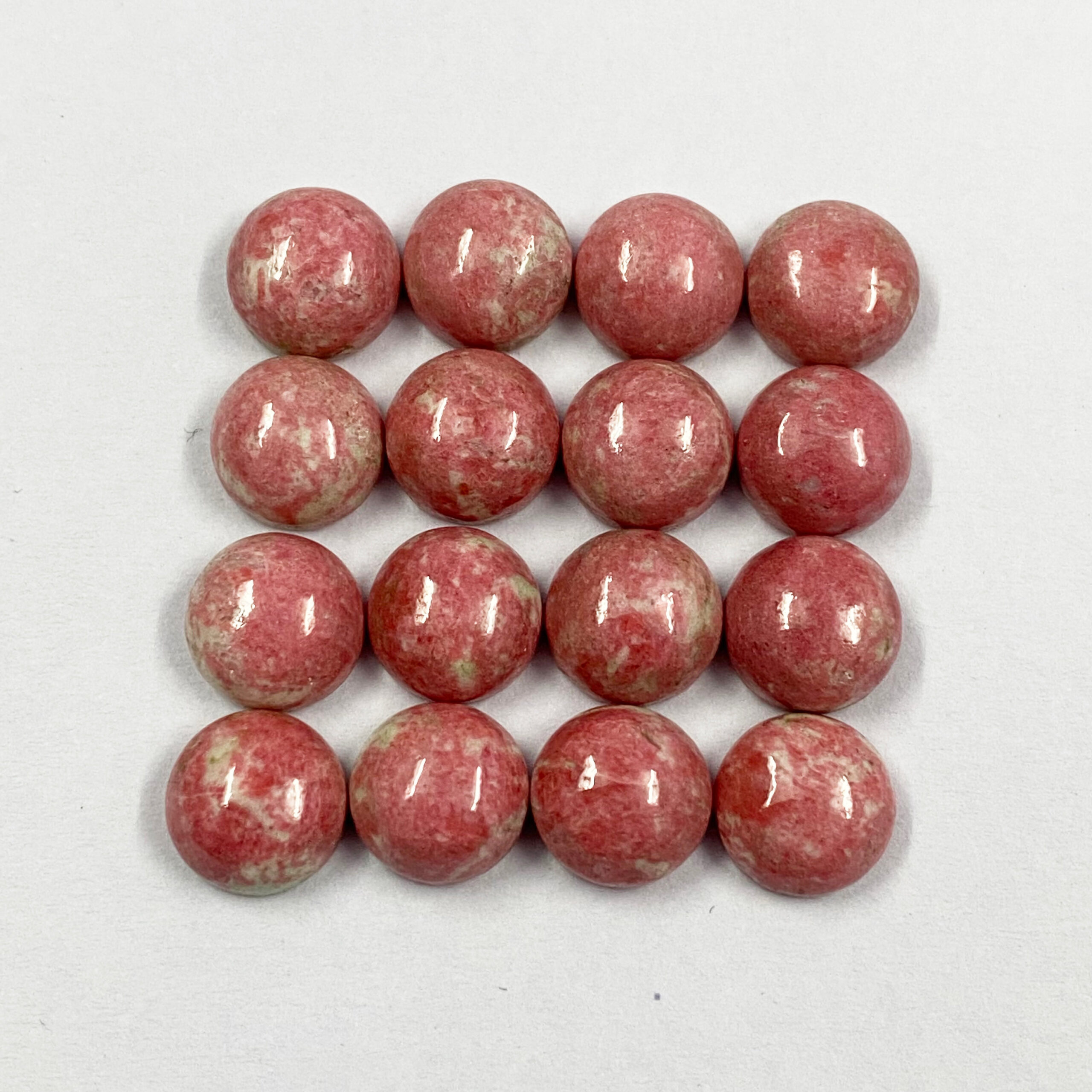 Thulite Round Cabochon Loose Gemstones Grade: Aaa