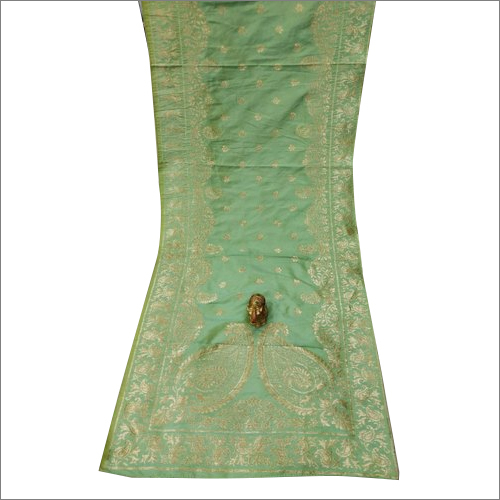 Designer Banarasi Silk Dupatta - Taffeta Silk, Light Green Color | Elegant Dyed Pattern, Soft and Shrink Resistant