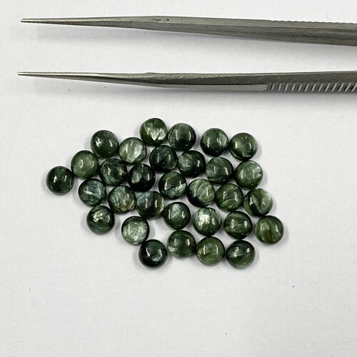 Seraphinite Round Cabochon Loose Gemstones Grade: Aaa