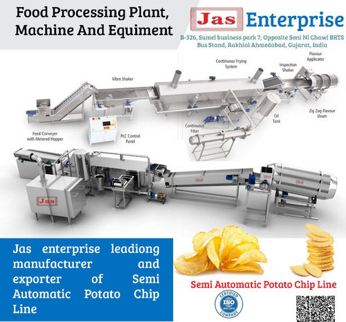 सेमी-ऑटोमैटिक पोटैटो चिप लाइन क्षमता: 200 किलोग्राम/दिन