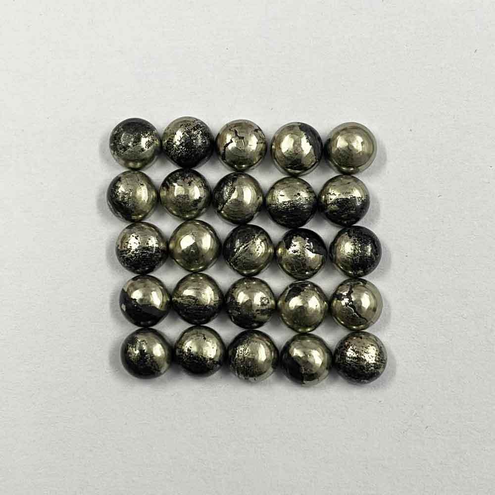 Chalcopyrite Round Cabochon Loose Gemstone Grade: Aaa