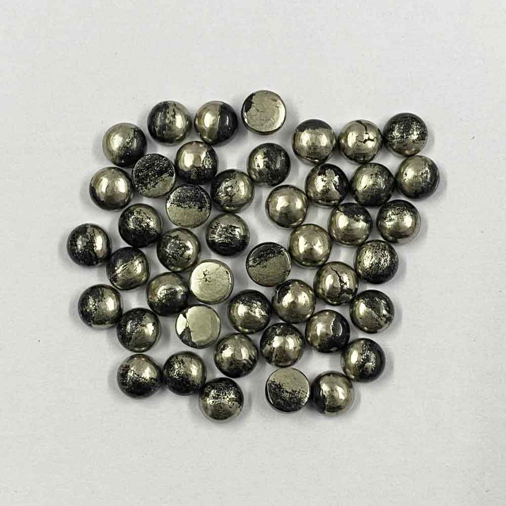 Chalcopyrite Round Cabochon Loose Gemstone Grade: Aaa