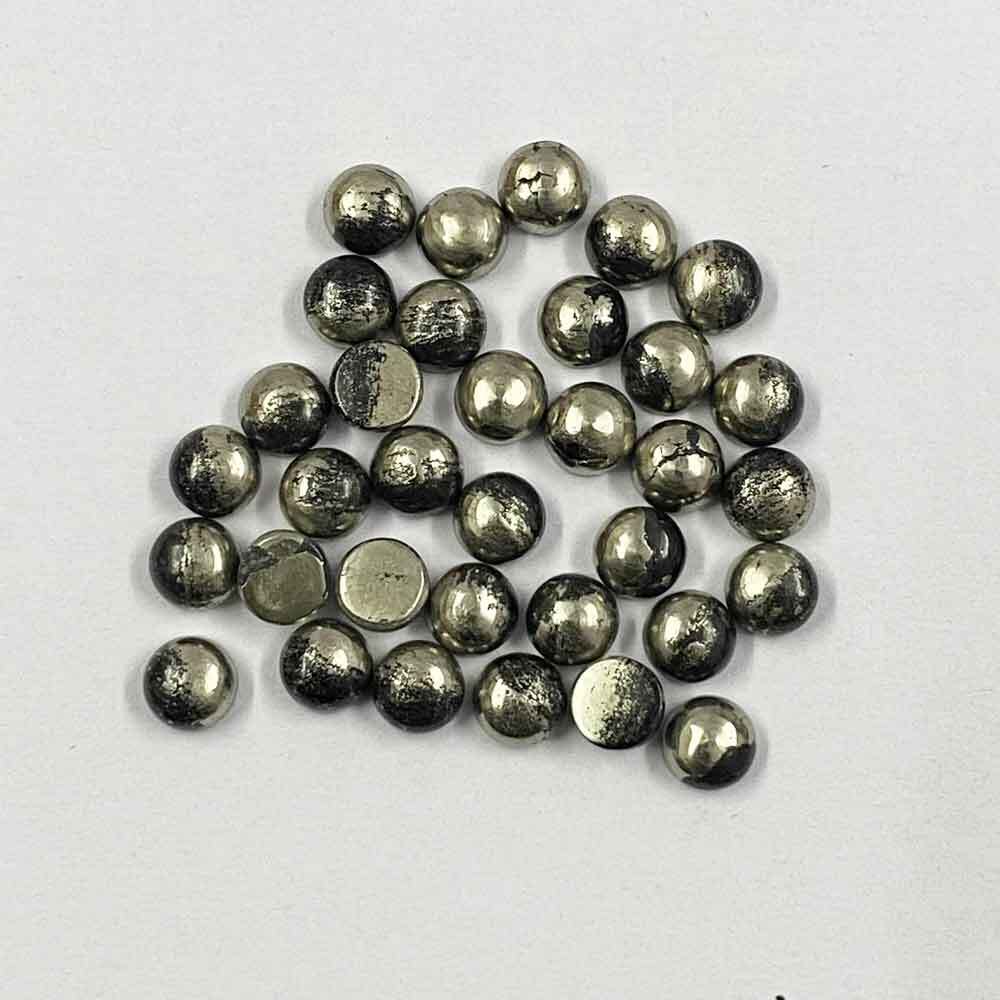 Chalcopyrite Round Cabochon Loose Gemstone Grade: Aaa