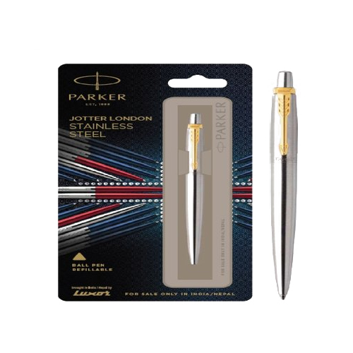 Silver Gold Trim Parker Jotter Ball Pen