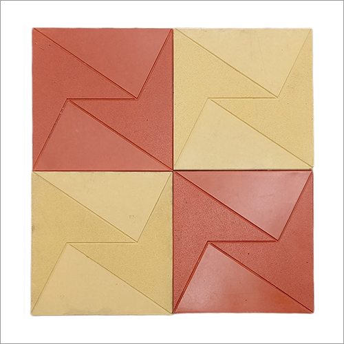 येलोज़/गोल्ड्स 12X12 इंच Z डिज़ाइन पार्किंग टाइल