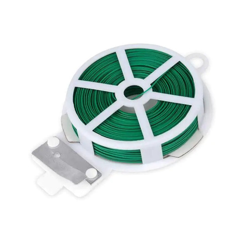 Plastic Twist Tie Wire Spool - Plastic, 12x8x12 Centimeters | Multicolor, Built-in Cutting Tool, Perfect for Gardening and Home Office Use