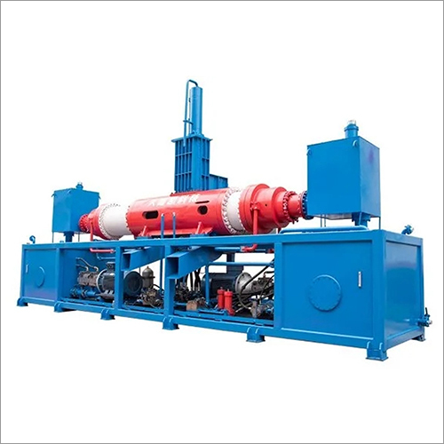 Briquetting Press - Horizontal Metal Chips Design | Automatic Operation, Blue Painted Finish, Industrial Use, 1-Year Warranty