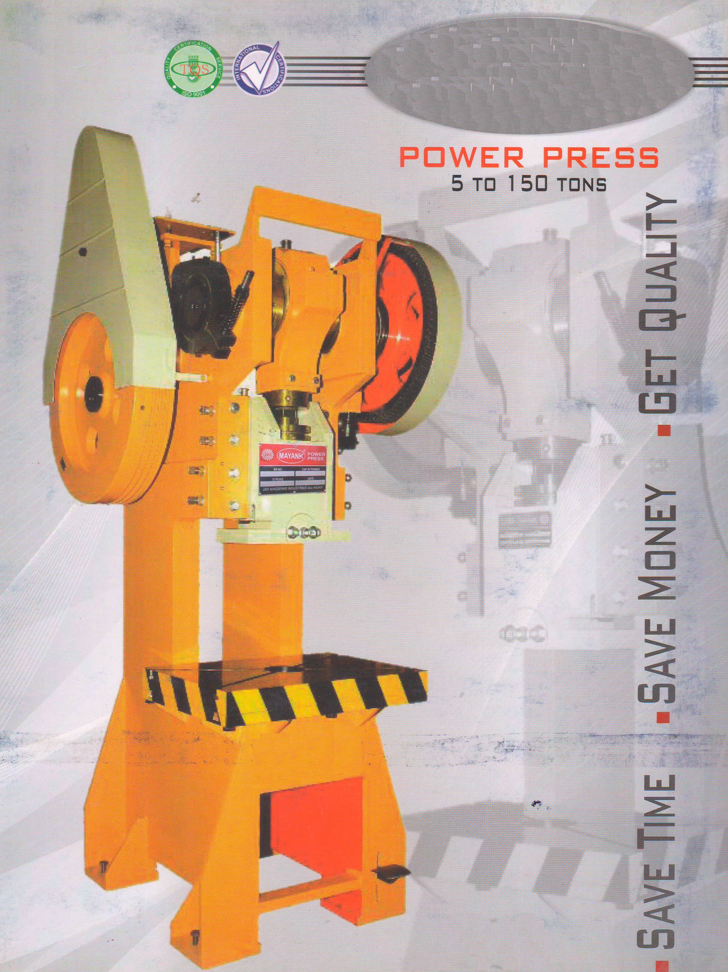 C Type Power Press Application: Industrial