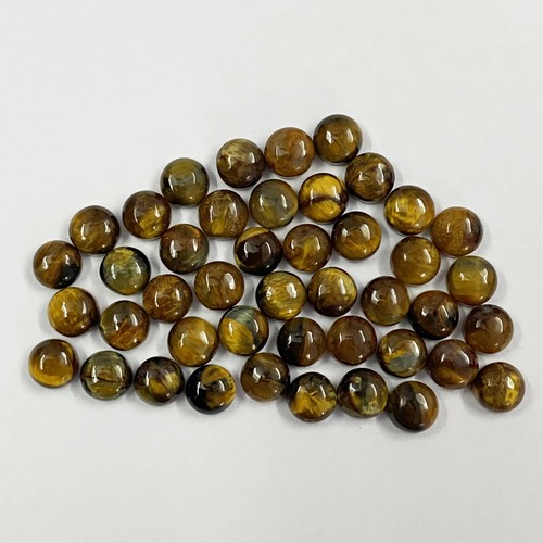 Golden Pietersite Round Cabochon Loose Gemstones - Size 4-10mm, AAA Quality Natural Gemstones with Excellent Craftsmanship
