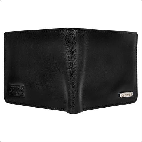 Black Leather Wallet Design: Plain