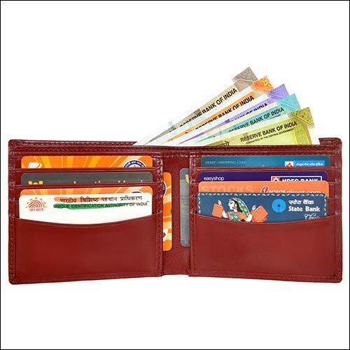 Brown Leather Wallet Design: Plain