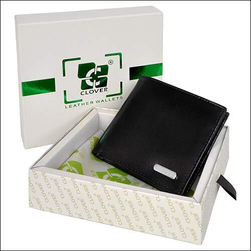 Modern Black Leather Wallet