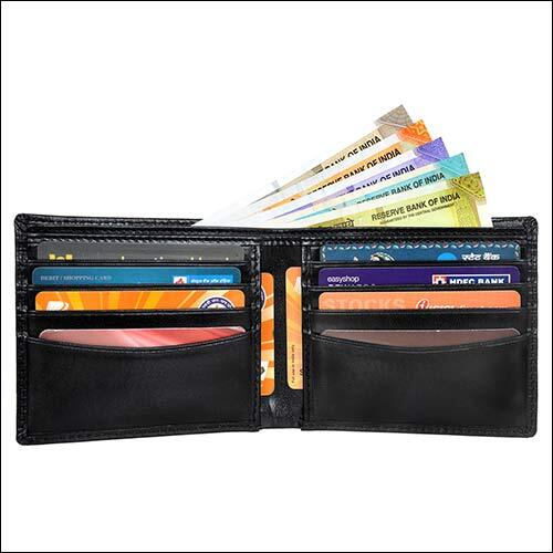 Modern Black Leather Wallet