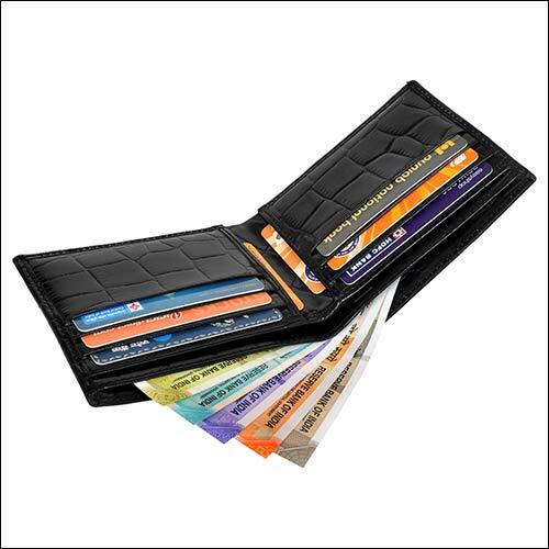 Modern Black Leather Wallet