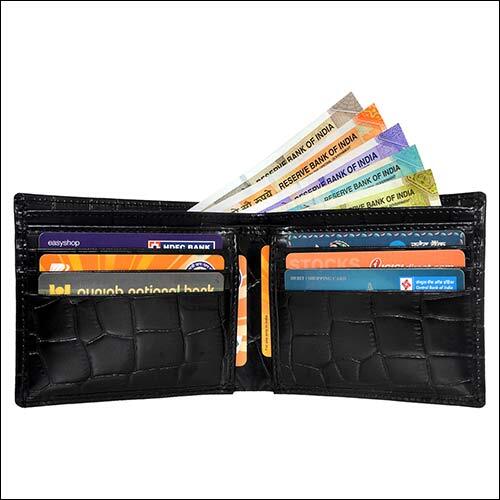 Modern Black Leather Wallet