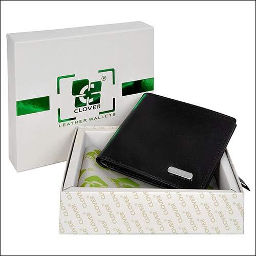 Genuine Grain Leather Bifold Wallet - 11.5x9.5 Cm, Mixed Cherry & Black | Rfid Protected, 2 Coin Pockets, 4 Id Card Slots