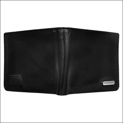 Genuine Grain Leather Bifold Wallet - 11.5x9.5 Cm, Mixed Cherry & Black | Rfid Protected, 2 Coin Pockets, 4 Id Card Slots