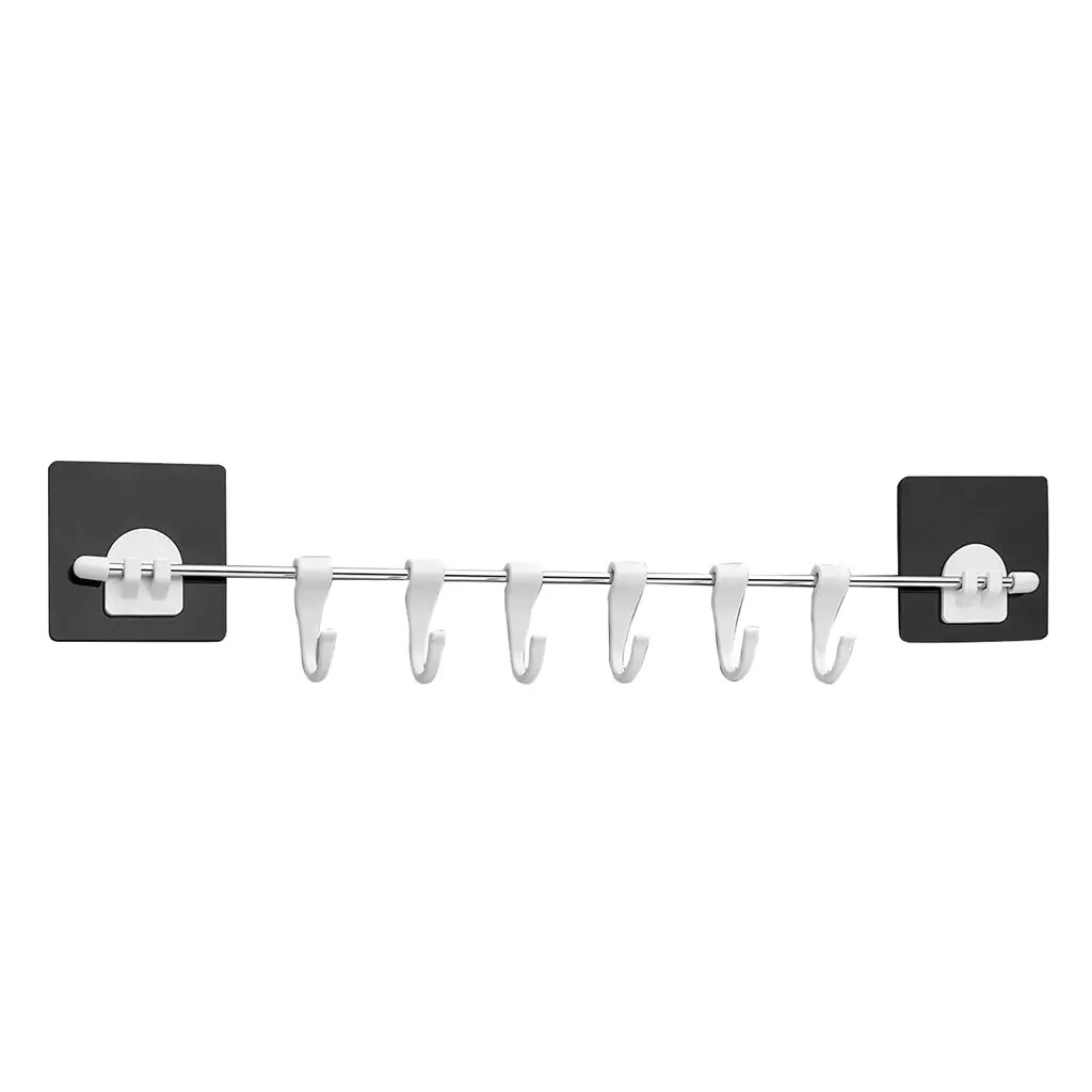 Kitchen Accessories Holder - Plastic | Multi-color Nail-free Installation Removable Sticker Bases Smoothly Movable Hooks Washable & Reusable