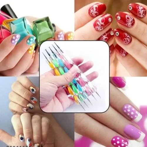Nail Art Point Pen - Plastic, Compact Size, Light Weight, Yellow Color | Ideal For Fashion Purposes, Easily Portable For Stunning Nail Designs