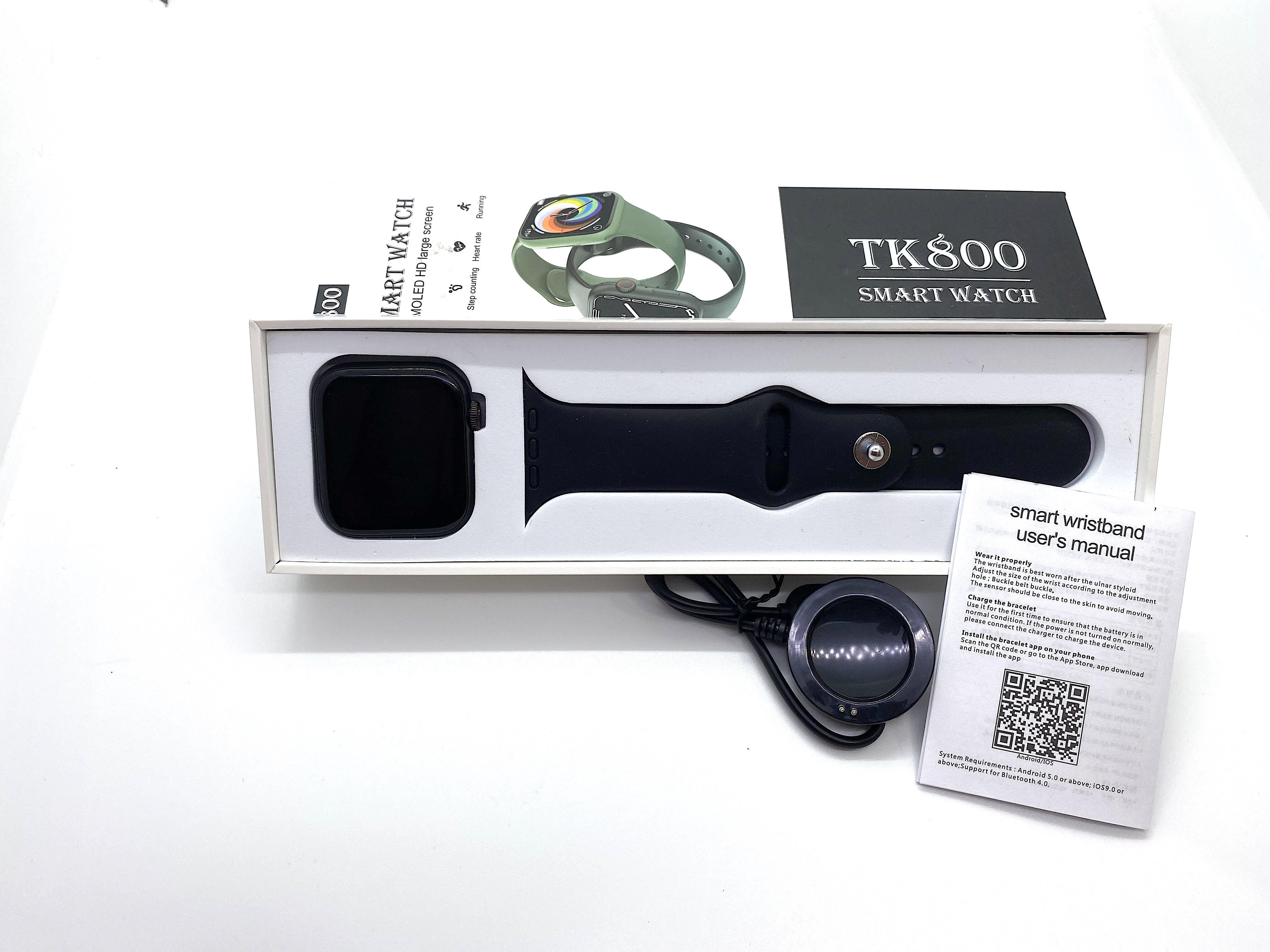 Tk800 Smart Watch - Bluetooth Connectivity, Heart & Sleep Monitoring, Pedometer & Step Counting, Calorie Consumption, Multi-language Support