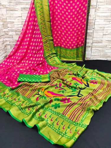 Silk Divya Creation Art Multicolor Saree