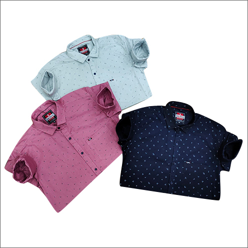 वॉशेबल मेन्स लिनन स्लब प्रिंटेड शर्ट्स