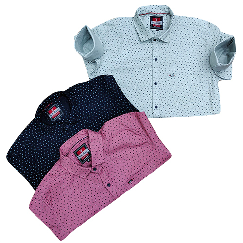 मल्टीकलर लिनन स्लैब प्रिंटेड शर्ट्स