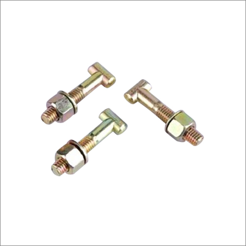 Ht Strength Scaffolding T Bolt - Stainless Steel, Length 80mm, Diameter 45mm, White Zinc Plated | Rust Resistant, Standard Steel Construction