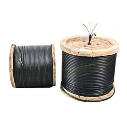 Submersible Copper Cable - Solid Copper Conductor, Flat Shape, Yellow Pvc Jacket | Industrial Application, Insulated With Pvc