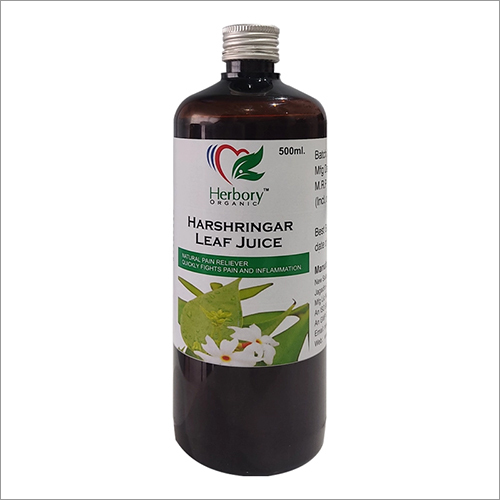 Harshringar Leaf Juice - 500 ML Glass Bottle | Supports Skin, Joints, and Digestive Health, Laxative Properties, Boosts Immunity