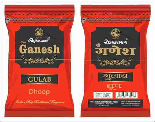 ब्लैक राजकमल पॉलीस्टर श्री गणेश गुलाब धूप 20 स्टिक