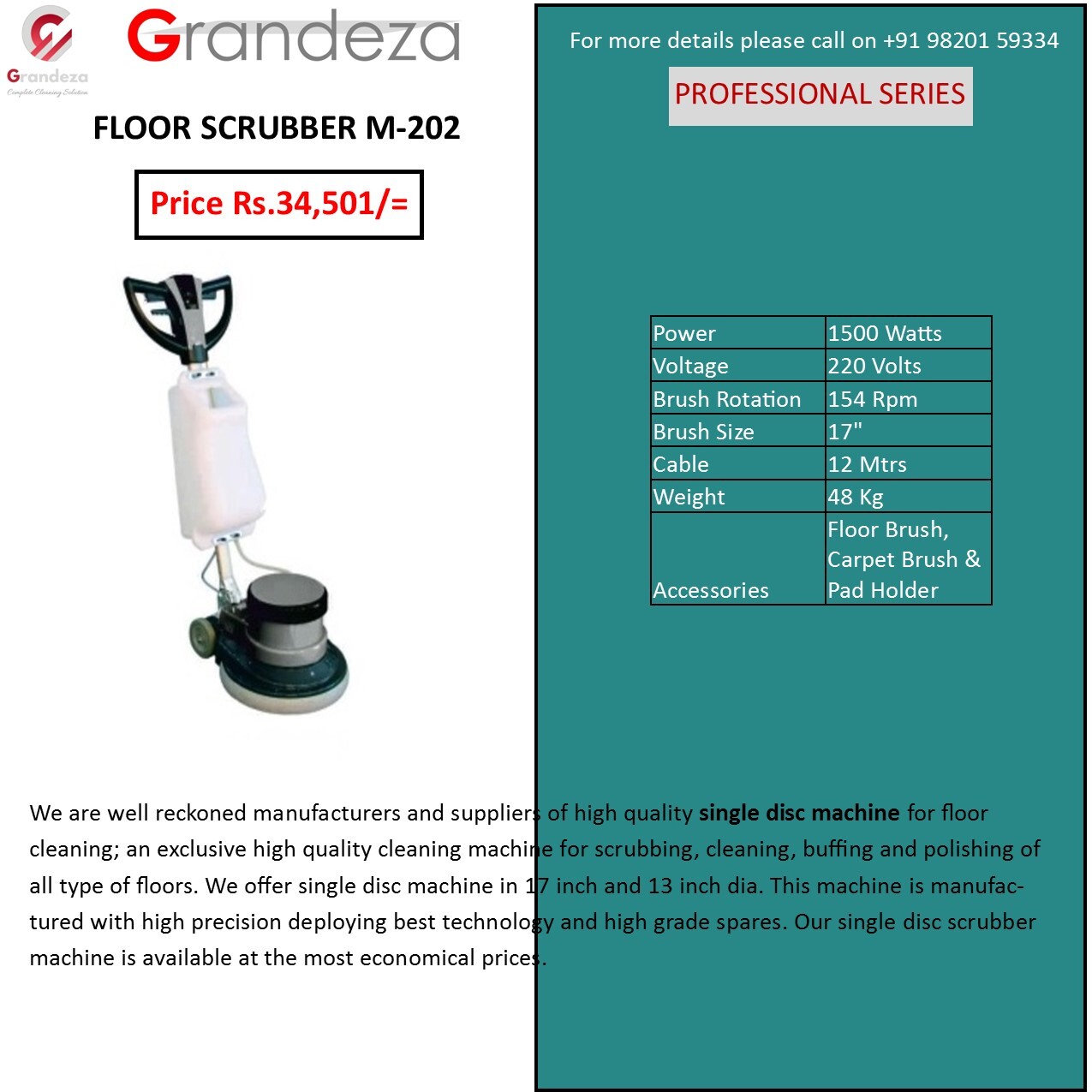 M-202 Floor Scrubber