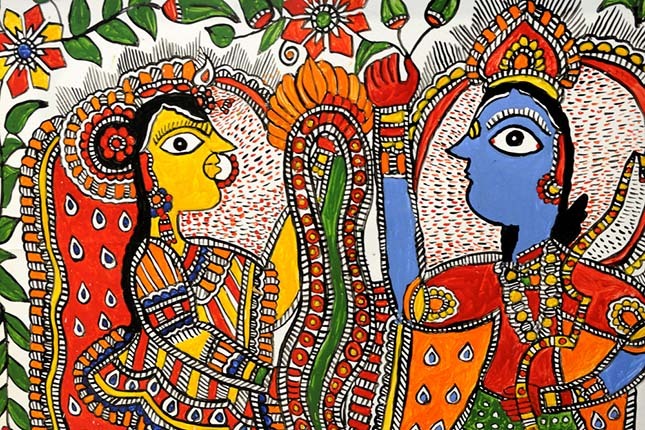 Brown Madhubani Paintings Digital Prints