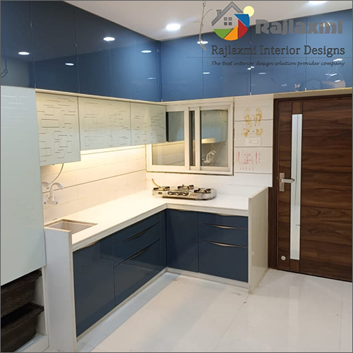 साफ करने में आसान आधुनिक ऐक्रेलिक मॉड्यूलर किचन