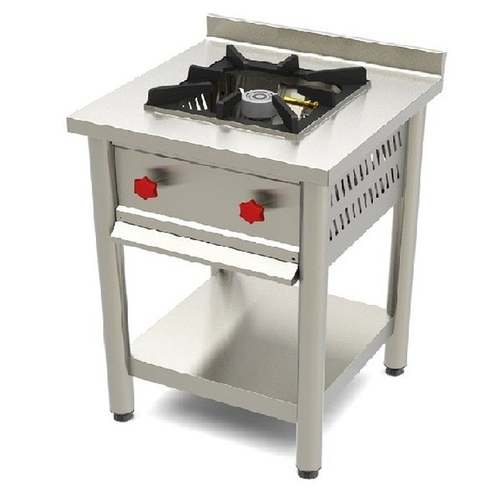 Single Burner Range - Stainless Steel, 60 x 25 x 5.0 cm | Easy Installation, Ideal for Hotels, Perfect for Commercial Use