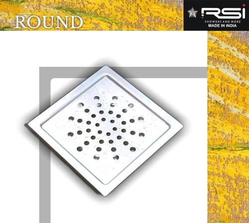 स्टेनलेस स्टील फ्लोर जाली स्क्वायर 6x6 प्लेन (फ्लावर)