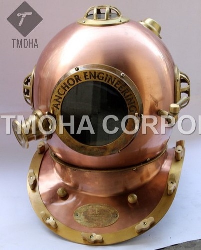 डेकोरेटिव एंटीक यूएस नेवी डीप सी मरीन स्का स्कूबा रिप्रोडक्शन डाइविंग हेलमेट डाइवर्स हेलमेट मार्क Iv Dh0021